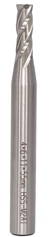 AKYLIN Fraise à queue CNC, fraise à queue 6 mm de diamètre de tige 4 mm, fraise à queue à 4 flûtes, fraise hélicoïdale HSS pour aluminium, bois, etc.