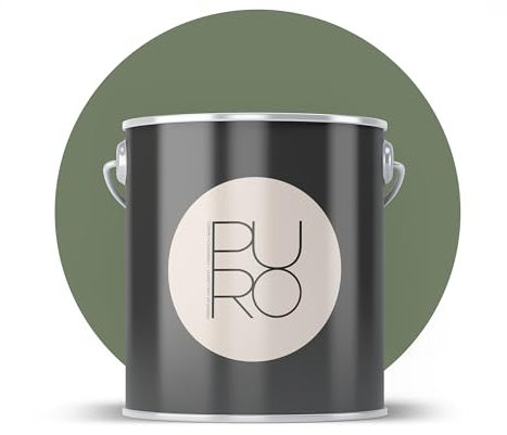 Livingwalls PURO Premium Wandfarbe c5004 - Malerfarbe mit sehr hoher Deckkraft - matte hochwertige Innenfarbe in Grün - 1l