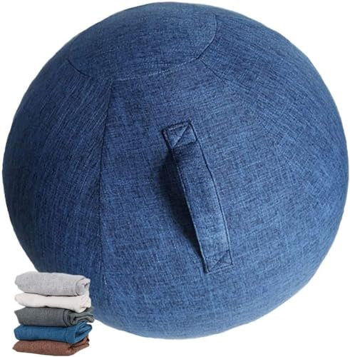 DIXII Sitzballstuhl Für Büro Und Zuhause, Yoga-Ball-Schreibtischstuhl, Mit Bezug Für Balance, Stabilität Und Fitness,B,65CM