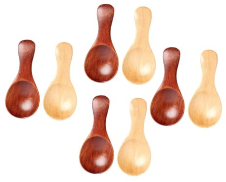 LIFKOME 8st Milchpulverlöffel Saucenlöffel Teelöffel Honig Süßigkeiten Gewürze Löffel Badesalz Löffel Zum Kochen Von Gewürzen Öllöffel Würzen Küchenlöffel Holz Mini Kind Gewürzlöffel