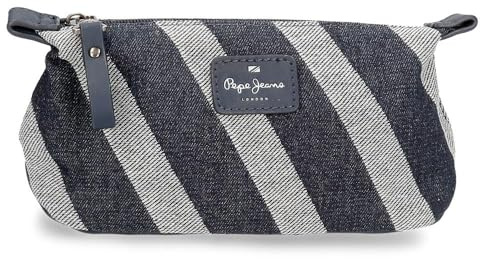 Pepe Jeans Celine Beauty case blu 20,5x15x8 cm Poliestere con dettagli in finta pelle by Joumma Bags, blu, Trousse