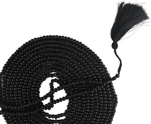 Handgefertigtes mattschwarzes Olivenholz, 1000 Perlen, Tasbeeh Misbaha, islamisches Geschenk, Tasbih Gebetsperlen, Tesbih, 5 mm, kleine Größe, Dhikr-Rosenkranz