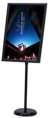 XCSCUK Plakatständer, A2-Metallschildständer, Verstellbarer Boden-Werbeständer für Expo, Messe (Black)
