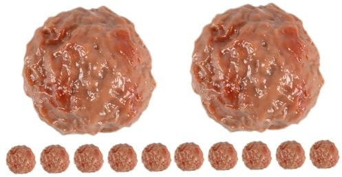 VICASKY 12stücke Künstliche Rindfleischbällchen Dekoration Teiliges Lebensechte Simulation Für Küche Und Fotografie Hochwertige Nahrungsmittelattrappen Realistische Requisiten Für