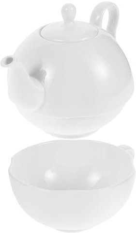 TOPBATHY Teiera in Porcellana Bone China Stile Inglese con Tazza da tè Singola Resistente al Calore per Uso Domestico Preparazione tè in Foglia e Infusi caffè Altri Bevande Calde