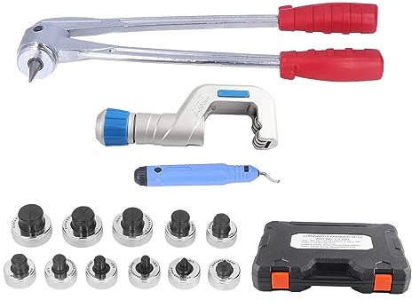 IHVBRHHM Swaging Tool, Aluminium Alloy Pipe Expansion Tool Set Kit Swage Tool Hydraulic Flaring Tool Deburring Tool for Copper & Aluminum Refrigeration Pipes Expander Tools