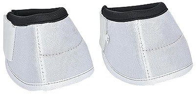 Suammiitstrieadea 2 Stück Pferdeglocken Hufglocken Pferdepflegestiefel stabil reißfest für den täglichen Gebrauch weiß