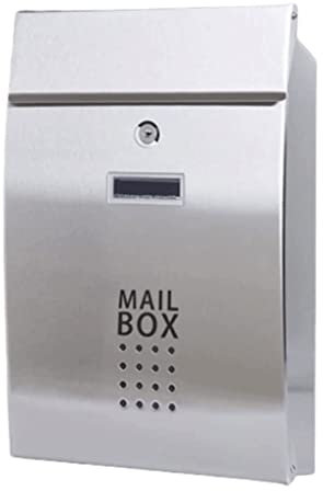 Wall Mounted Post Box, Wall-mount Mailboxes With Lock Postbox Simple Mailbox Posts Double Door Mailboxes For Residential Villas Drop Box