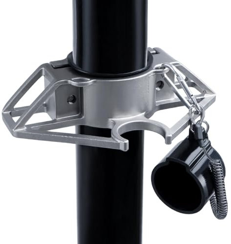 EVRBUL Upgraded 630 Stainless Steel Towing Organizer, Trailer Chain Holder with 7 Way Plug Cover, Side Hooks Cable & 7 Way Plug Holder Fit for Manual/Electric Tongue Jack with 2 1/4 Outer Tube