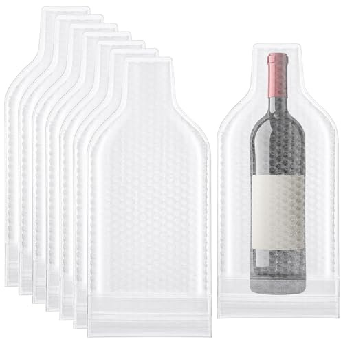 Oungy 8 fundas protectoras para botellas de vino, fundas de viaje para maletas, a prueba de fugas, bolsas de protección para botellas de vino, fundas de envío reutilizables, embalaje a prueba de fugas