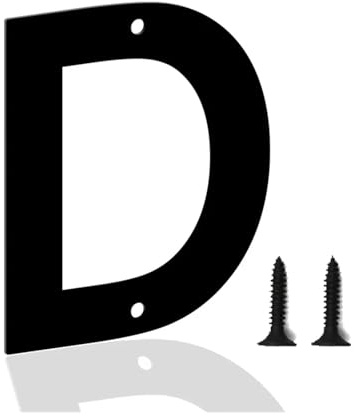 House Numbers 2.5/3/4 Inch 1pcs House Number Address Street Iron Metal Sign Plate Hanging Dec Plates Garden Letter Plaques Signs(Color-D,2.5inch)