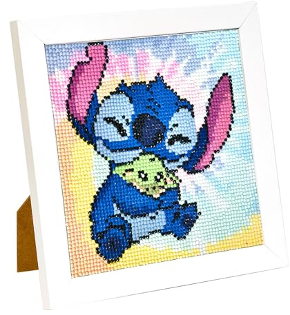 LAISU Diamond Painting mit Rahmen für Erwachsene Junior Anfänger, Kleine 20x20cm Cartoon 5D Diamant Painting Bilder Bastelset, DIY Mosaik Malerei, Kunst Basteln Kit für Jungen Mädchen und Home Deko