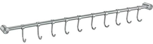 Cammeciso KüChenleiste Mit Haken,Hakenleiste KüChe,HäNgeleiste KüChe,Mit Haken,Wasserdicht,Starker Halt,FüR TöPfe KüChe Utensilien Gestell KüChenreling KüChenablage Und Pfannenhalter