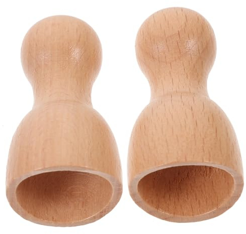 BESTYASH 2 Stück Holz Massagegerät Massagebecher für Manuelle Körpermassage und Entspannung der Muskeln Hautfreundlich für Zuhause und Reisen