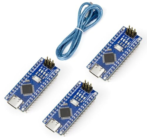 ELEGOO Carte Nano Module Pré-soudée avec Câble Type-C | Compatible avec Arduino IDE ( Nano x 3 avec câble USB-C )