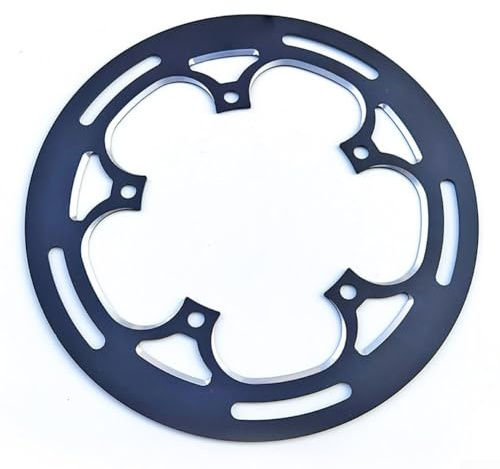 Aluminum Alloy Chain Ring Protector Cover, Bike Cranksets Guard Compatible With For BCD 130Mm And 50T 54T Single Chainrings(Black)