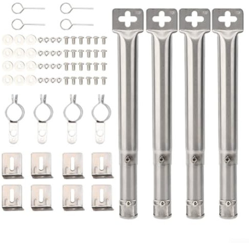 Besshepplo Bruciatore tubolare di ricambio per barbecue a gas, in acciaio inox, regolabile, per FirePlus/Fire Mountain/CosmoGrill 30,5 cm-44,5 cm