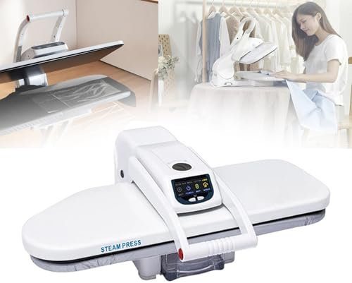 FLNOZAMZ Steam Press Ironing 1600W Garment Steamer with Adjustable Temperature 176℉-410℉, 2-in-1 5 Fabric Settings Steam Press Iron for Home (Withstand 89cm)