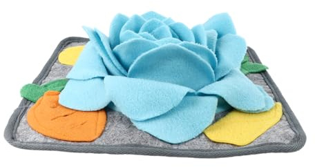 LOLIPPYY Waschbare und rutschfeste Schnüffelmatte für Haustiere aus Polarfleece mit Rutschfestem Boden als Futtermatte für Kaninchen und Kleine Tiere