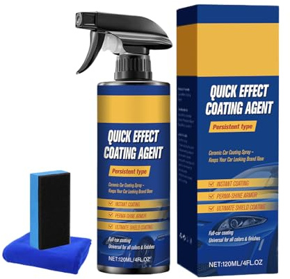 Agente De Revestimiento De Efecto Rápido Para Coche,Spray De Recubrimiento Cerámico Hidrofóbico | Reparación de Brillo para Pintura de Automóvil - Para Puerta Moto Coche Parabrisas Cristales