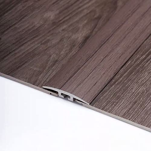 SdaryWare T-Profil-Übergangsleiste für Bodenbeläge, Türschwellenleiste als Ersatz für Türrahmen/PVC-Bodenbelagsübergänge in Holzoptik für Teppich zu Fliesen, selbstklebend,F 10pc-W 40mm - L 99cm/39in
