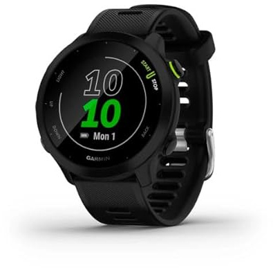 Garmin Forerunner 55 GPS 42mm Running Smartwatch, Easy to use, Lightweight, Training Guidance, Safety & Tracking Features, Black