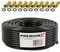 Premium X professionnel câbles coaxiaux 25m – Câble satellite noir | Cuivre pur | Câble d'antenne blindé à 4 voies | Inclut 10 connecteurs F - Supporte 8K, 4K et 3D pour Sat, Câble, DVB-T