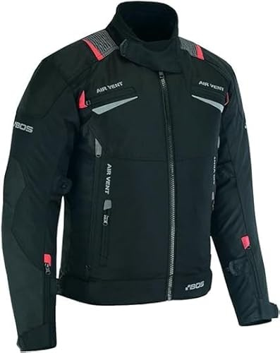 BOSmoto Motorradjacke Herren, Belüftung Reißverschluss, Atmungsaktive Sommer Mesh Motorcycle Stadt Textiljacke Männer mit CE Schulter Ellbogen und Rückenprotektoren, Stretch (4XL)