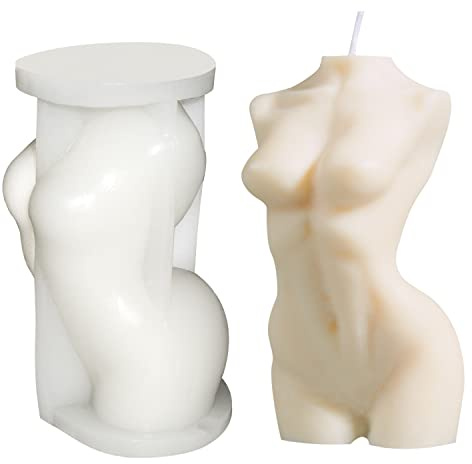 Stampo in Silicone per Umano, Stampi per Candele, Stampi di Colata di Candela Profumati, Riutilizzabile Stampo per Candele Fai Da Te per Fare Candele Profumate Aromaterapia Gesso