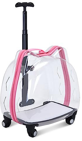 Transparenter Katzen-Trolley, Tragbarer Bubble-Box-transparenter Raumkapsel-Katzenrucksack, Maximales Gewicht 22 Pfund, Geeignet Für Katzen Und Kleine Hunde | Ideal Für Reisen, Pendeln In Der Stadt
