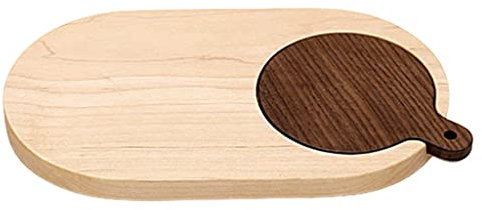 Spacious Walnut Bread Cutting Board With Handle Square Handmade Boutique Japanese-Style Breakfast Tray Cheese Boards Charcuterie Boards Multifunction