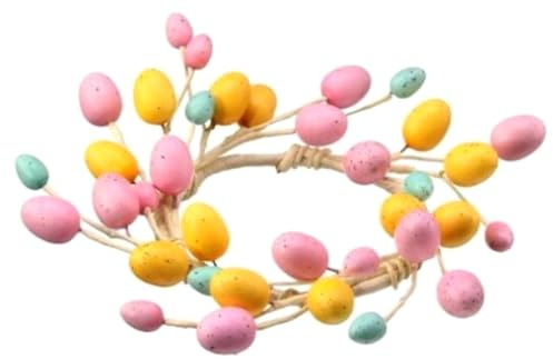 The Bridge Collection 4.5 Pastel Colored Speckled Egg Candle Ring - Pastel Easter Decor - Pillar Candle Ring for Easter Home Decor