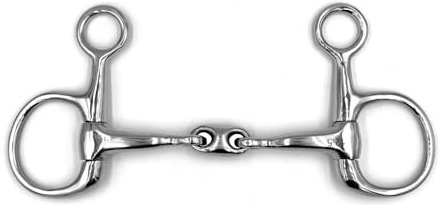 ES0126 Baucher Trense Doppelt Gebrochen Edelstahl 14mm, 14.5 cm | Equine Smile Bauchergebiss B-Ring Gebiss Pferd Pony Maulschonend Reitsport Ausbildungsgebiss Trensengebiss Dressur