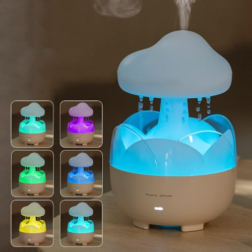 Nastopee Umidificatore 230ml Diffusore di Aromi con 7 Colori Luce e Telecomando, Olio Essenziale per Camera da Letto