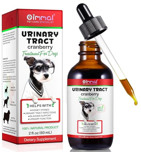 Hundeurin Trakt Infektion Behandlung Tropfen,Hund UTI Heil Tropfen Mit Cranberry Extrakt Unterstützt Blase, Nierenstein, Prävention Von Inkontinenz Bei Harnversorgung Gesundheit Für Hunde 60ml