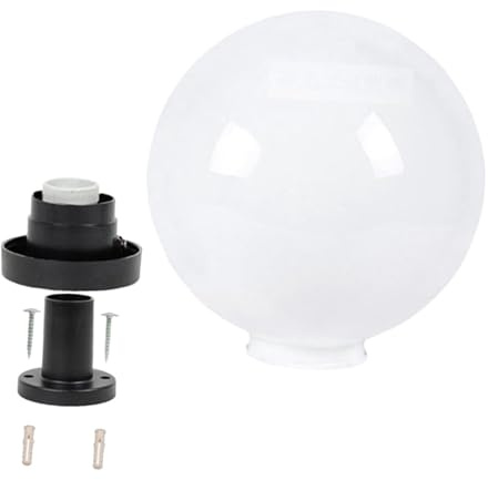 Toyvian Luce da Giardino Sfera in Acrilico Paralume per Esterno Minimalista per Illuminazione Percorsi e Recinzioni Design Unico e Uniforme per Spazi Esterni