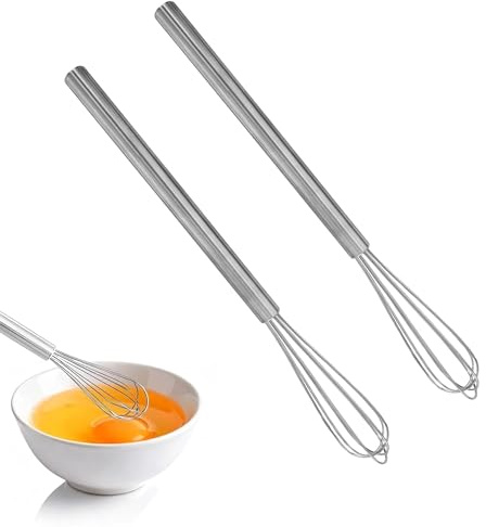 Schneebesen Klein, Mini Schneebesen Für Küche Und Outdoor, Multifunktionaler Handschneebesen Aus Edelstahl, 2 Stück Praktischer Quirl Für Backen Und Kochen