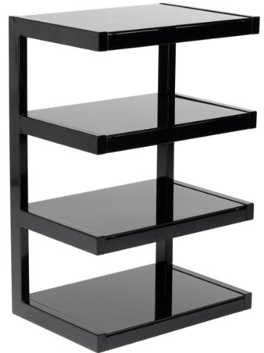 Norstone Esse Stand Mobile Hi-Fi, 4 Ripiani, Nero