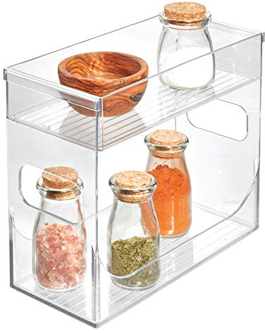 iDesign 68530EU Schrank-Boxen Gewürzregal, 25,75 cm x 11,75 cm x 21,75 cm, durchsichtig