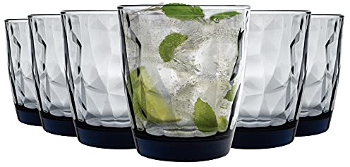 Bormioli Rocco Diamond -Wassergläser - 390ml - Blau - 6. Packung