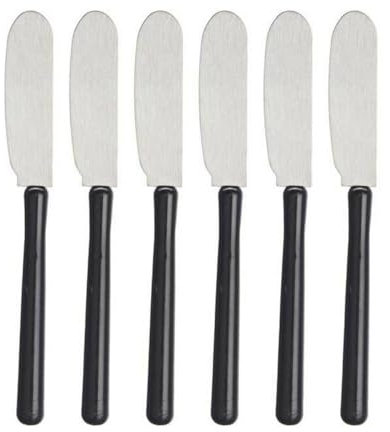 Bigbuy Home S3606558 Cuchillo de Untar Acero, 6 Piezas