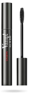 Pupa Mascara Vamp! All in One (Colore Extra Black) Mascara con Trattamento fortificante, Volume spettacolare e Lunghezza inimitabile - Adatto a Occhi sensibili e Lenti a contatto (9 ml)