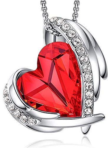 CDE Kette Damen Rosegold, Herz Halskette für Frauen Schmuck, mit Elegante Geschenkverpackung, 45CM Kettenlänge Geschenke für Sie Frau Freundin Mama Weihnachten/Muttertag/Valentinstag/Party/Jubiläum