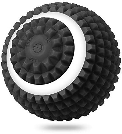 Pelota de masaje vibratoria para yoga, 4 marchas, pelota de yoga con fuerte intensidad para tensión muscular y alivio del dolor, masaje para piernas y espalda plantar