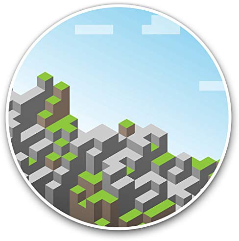 Awesome Vinyl Stickers (Set of 2) 15cm - Gamer Block Building Game Gaming Fun Decals for Laptops,Tablets,Luggage,Scrap Booking,Fridges #13191