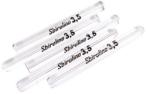Sbirulino 5-teiliges Angelglas-Set. Tremarella Glas Glasgewichte Bombarden Glasgewicht zum Forellenangeln, Gewicht zum Angeln auf Forellen, Glasbeschwerung für Forellen (3,5 gr)