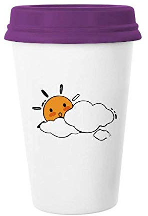 Nube Tiempo Sol Ilustración Patrón Café Taza De Vidrio Cerámica Taza De Cerámica Taza De Regalo