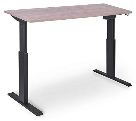 Dila GmbH Schreibtisch Höhenverstellbar Elektrisch Ergonomisch Arbeitszimmer Büromöbel | Schwarzes Gestell | Profi-Qualität, 6 Farben Verfügbar | 4 Größen (Eiche modern, 160 x 80 cm)