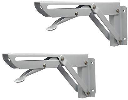 RENSHENKTO 2 Pz Coppia di Staffe in Acciaio Battuto Triangolo Galleggianti per Treppiede in Ferro Inox Bianco Acciaio Inox