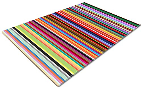 Glass Chopping Board | Kitchen Worktop Protector | Multifunctional Cutting Board | Work Top Savers | Extra Large Chopping Board | Colourful Blue Brown